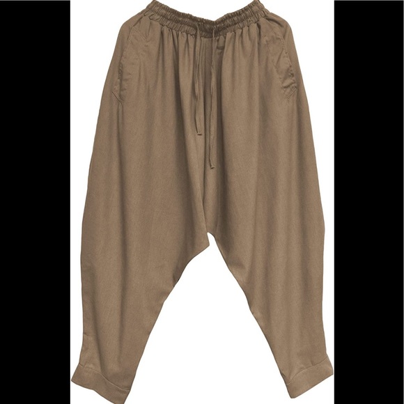 BRAND NEW UNISEX TRENDY OLIVE BOHO/ GYPSY/ HIPPIE STYLE YOGA PANTS NWT - Picture 5 of 8